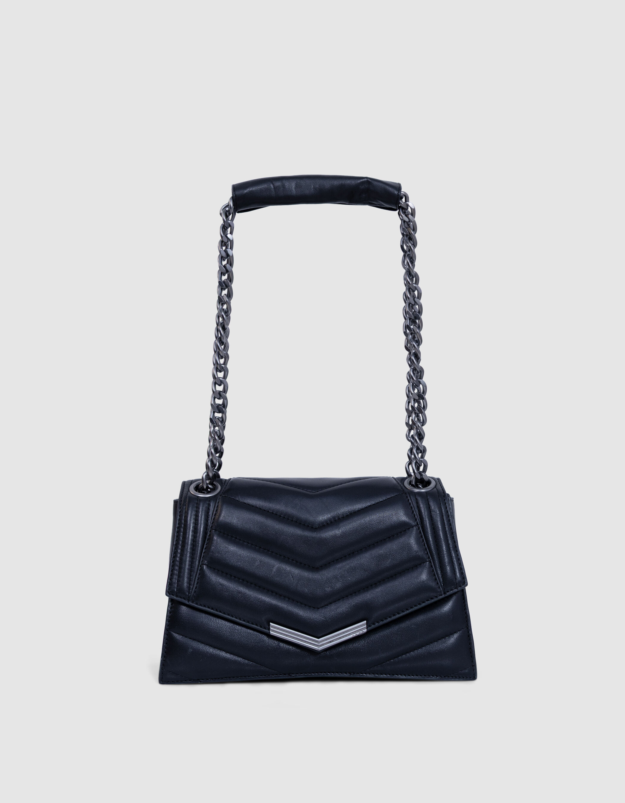 Sac THE 1. noir cuir matelassé Taille M Femme
