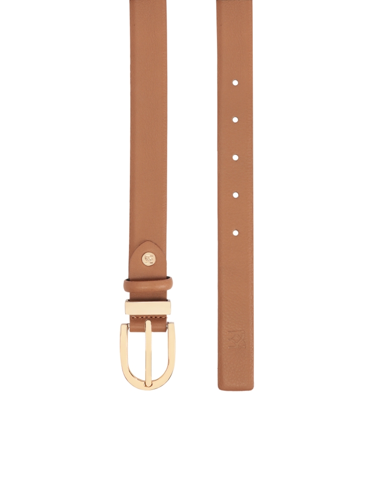 Light brown leather belt