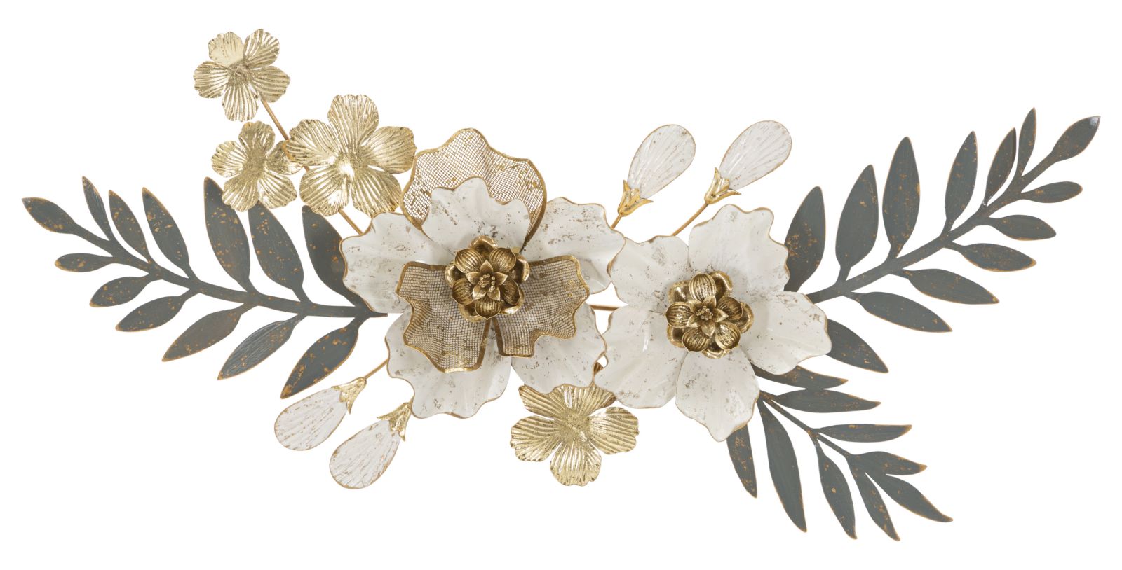 Greak - Decoratieve 3D paneel veelkleurige metalen bloemen