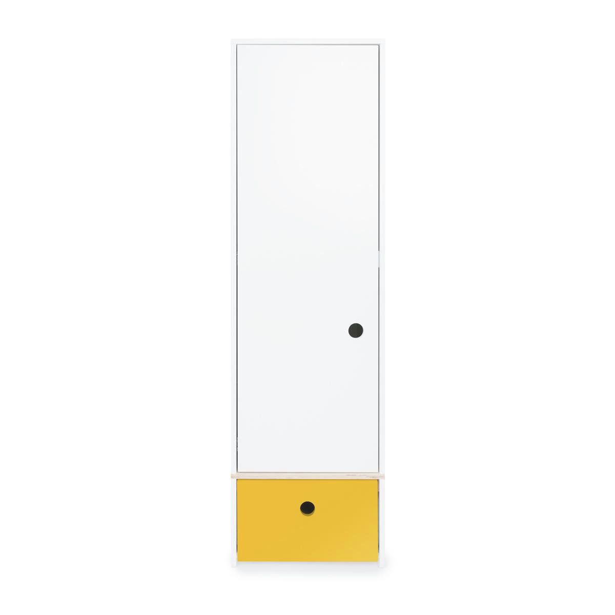 COLORFLEX - Armoire 1 porte façade tiroir jaune