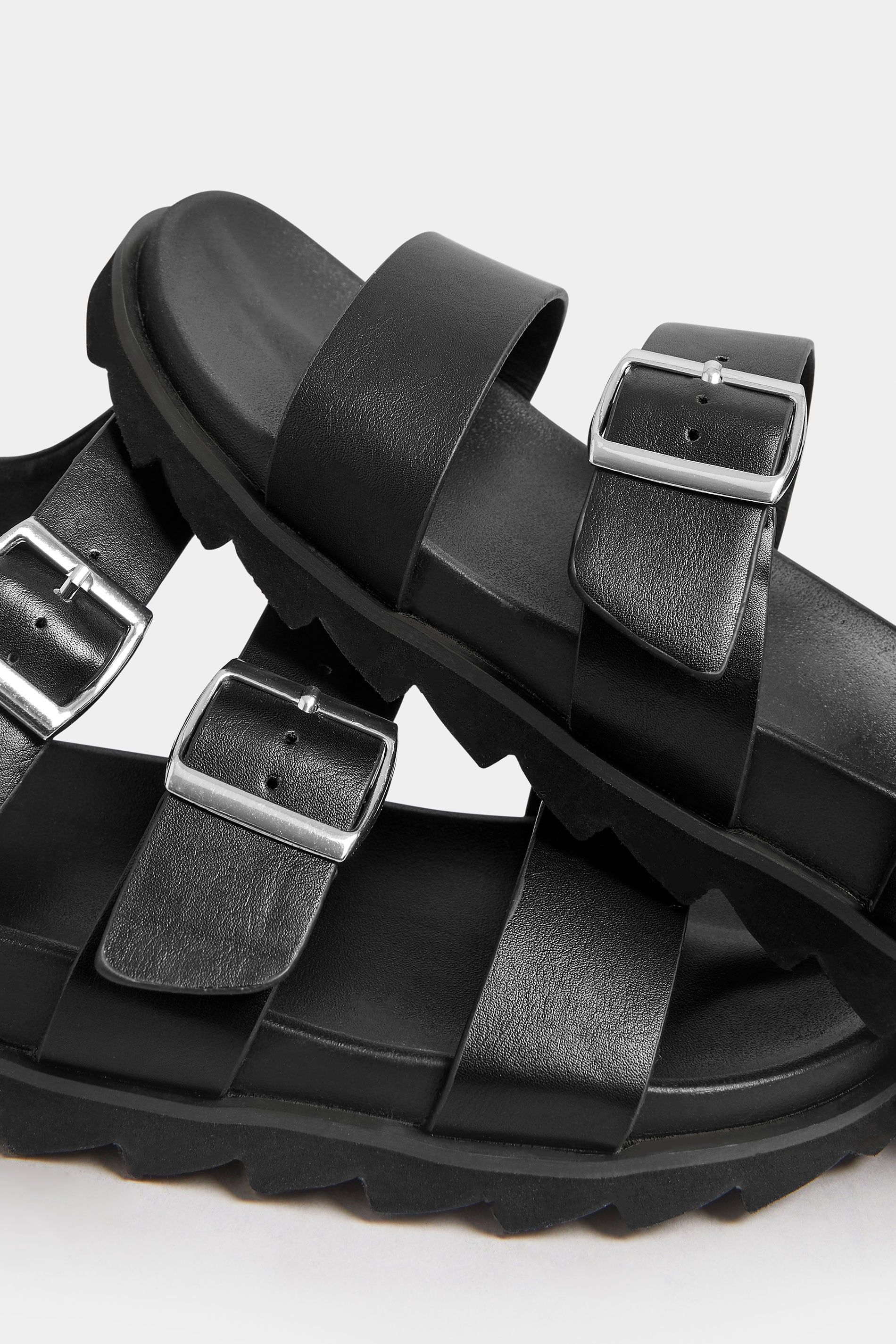 Yours Extra Wide Fit Footbed Buckle Sandals