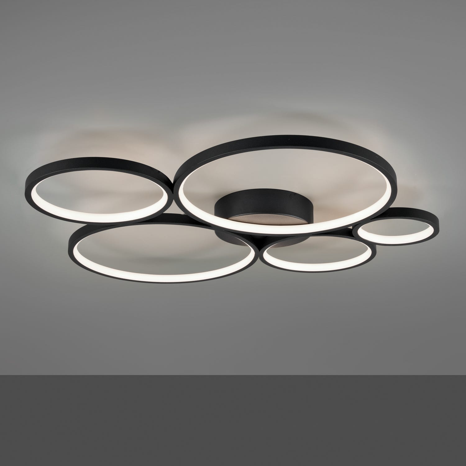Plafoniera 5 LED Rondo nero Trio