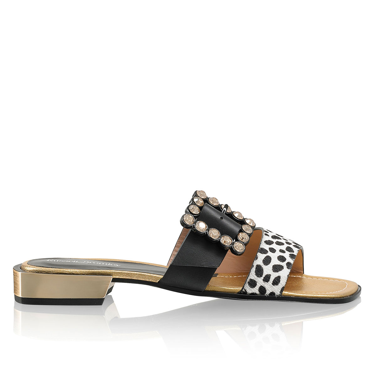Russell & Bromley KING Jewel buckle Flat Sandal