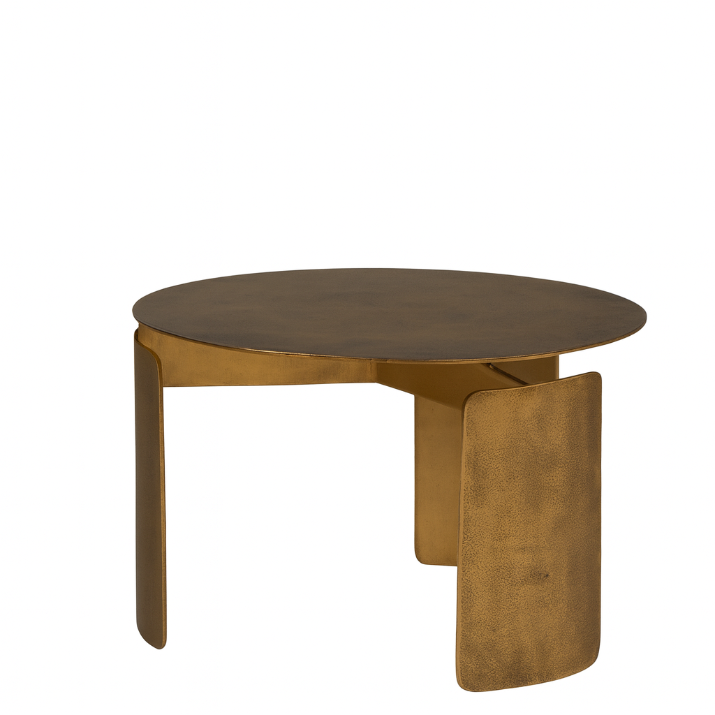 StarFurn Salontafel Darwin - Rond Goud Metaal - 60x60x40cm