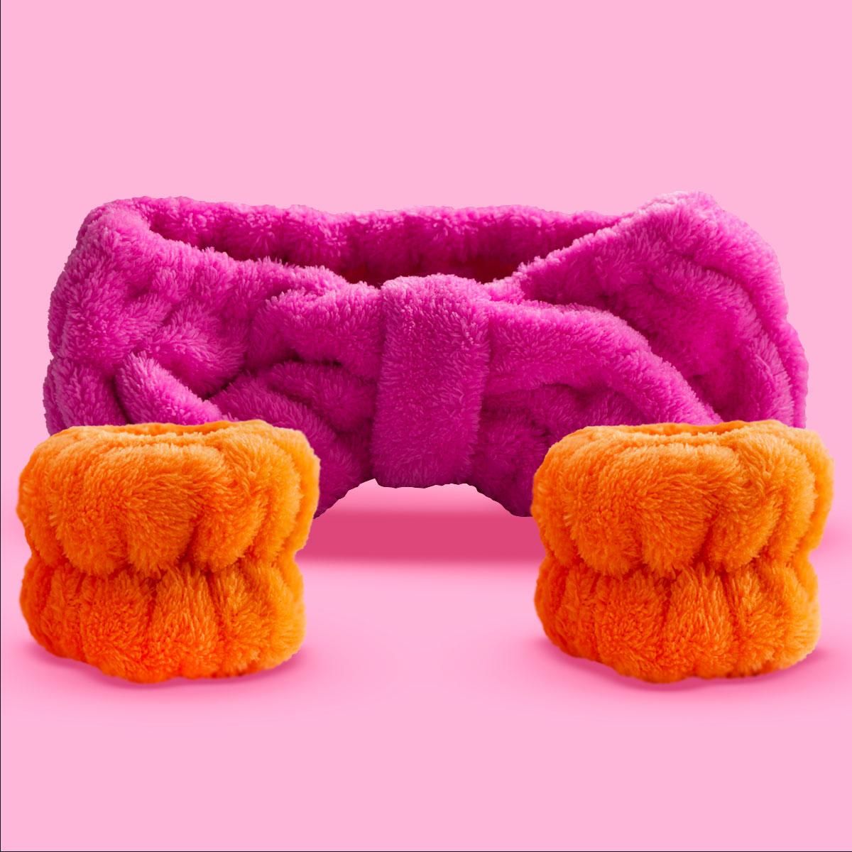 Give Me Splash-Free Beauty Bundle - Headband Wrist Washbands