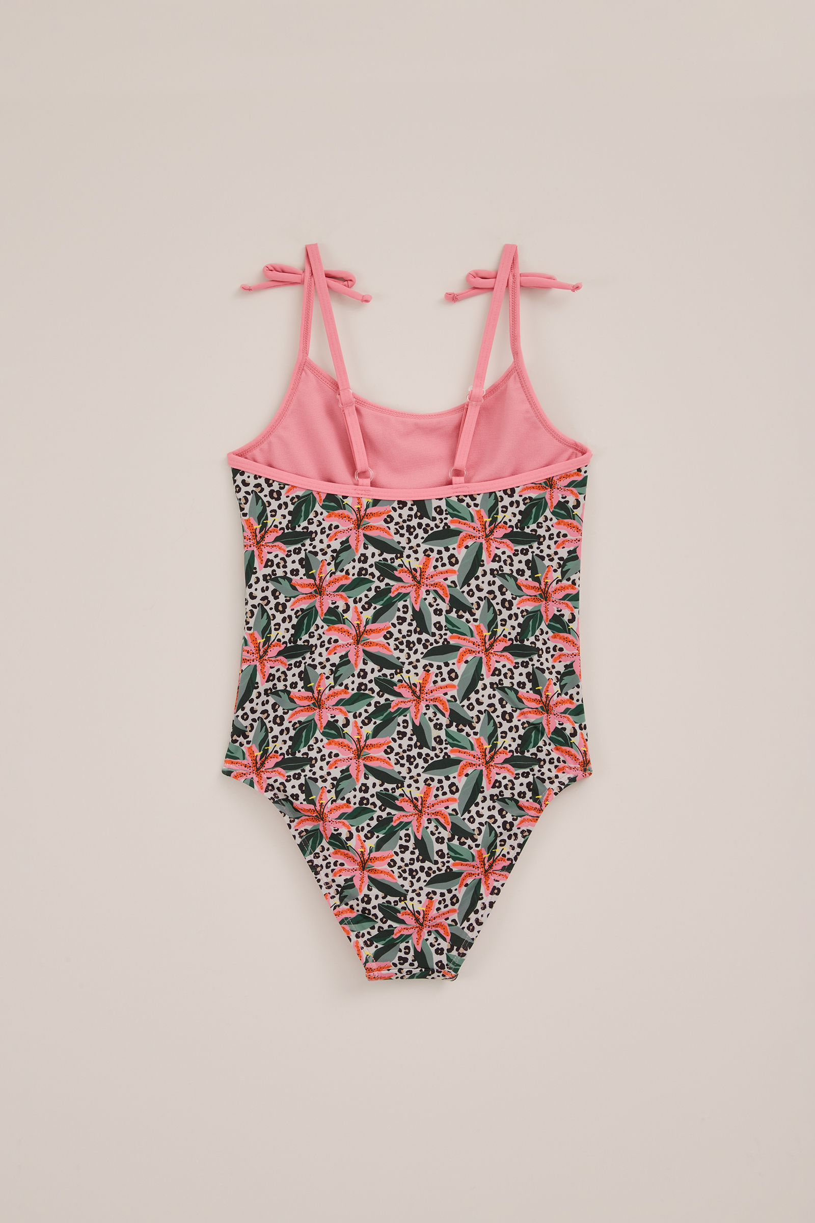 Meisjes badpak met print en strikdetails