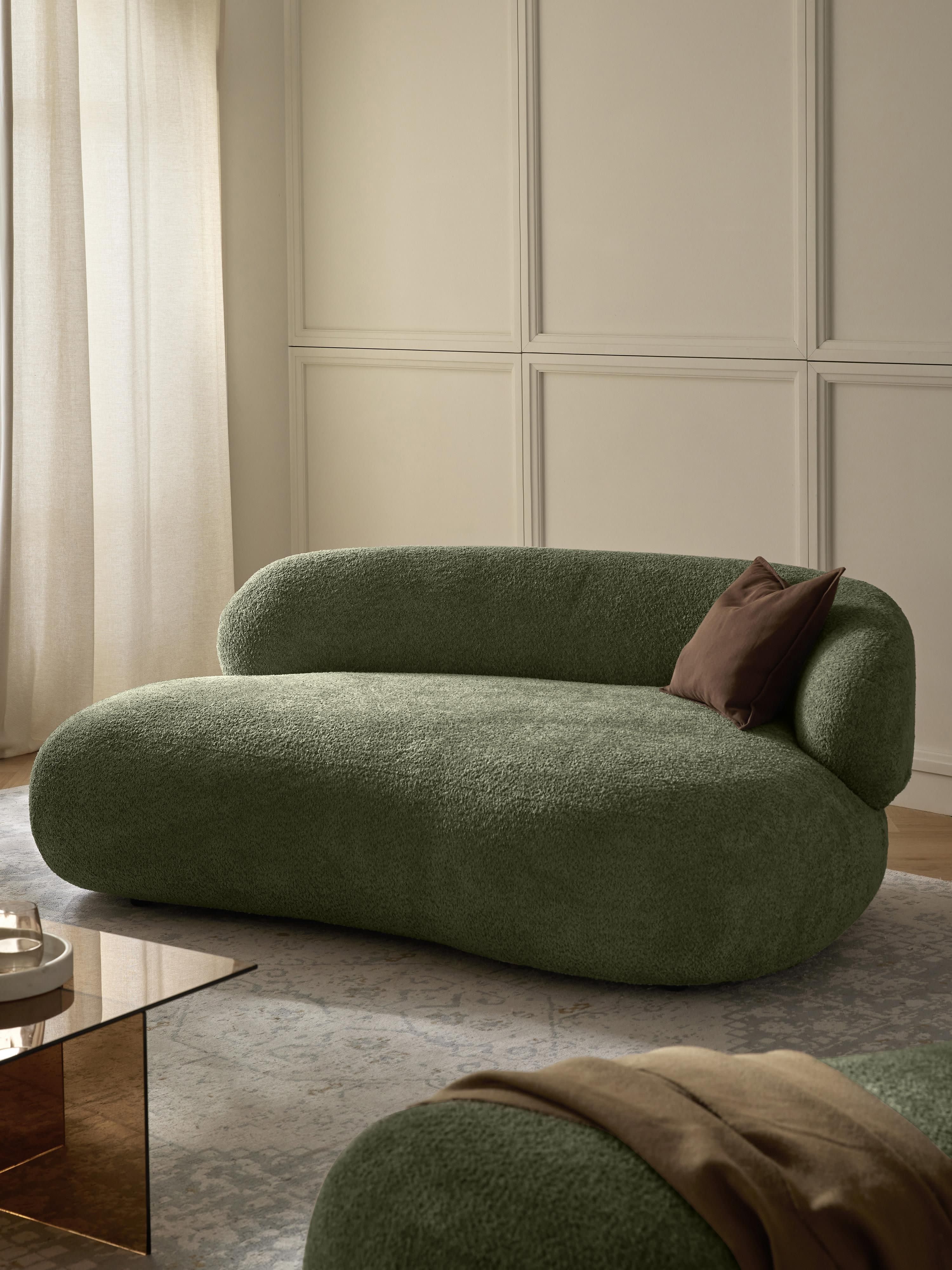 Sofa Alba (2-Sitzer) aus Teddy-Bouclé