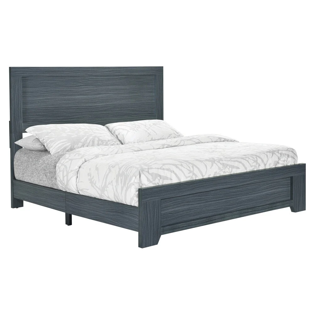 Porch & Den Augustine Dark Grey Oak 4-Piece Bedroom Set