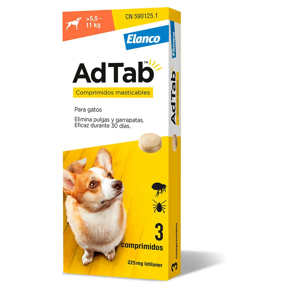 Adtab 3 Comp 5.5-11kg dog supplement 225mg