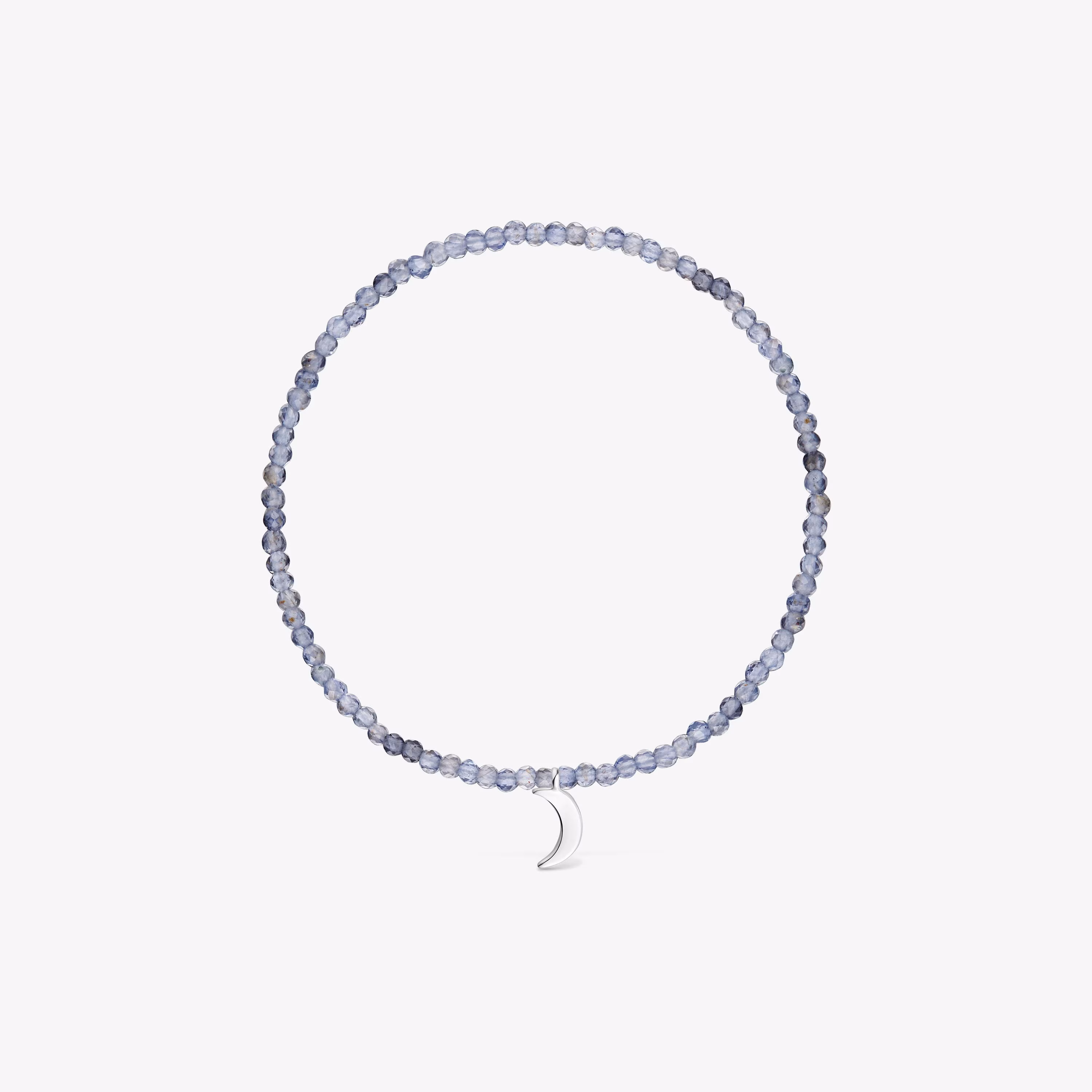 Pulsera elástica con iolitas y luna de plata TOUS Motivos
