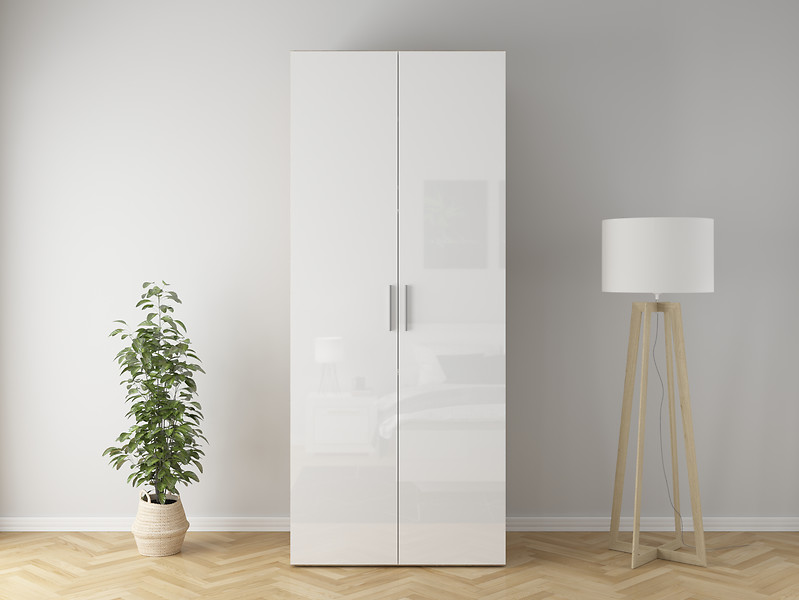 Szafa dwudrzwiowa Flex 100 cm biały połysk