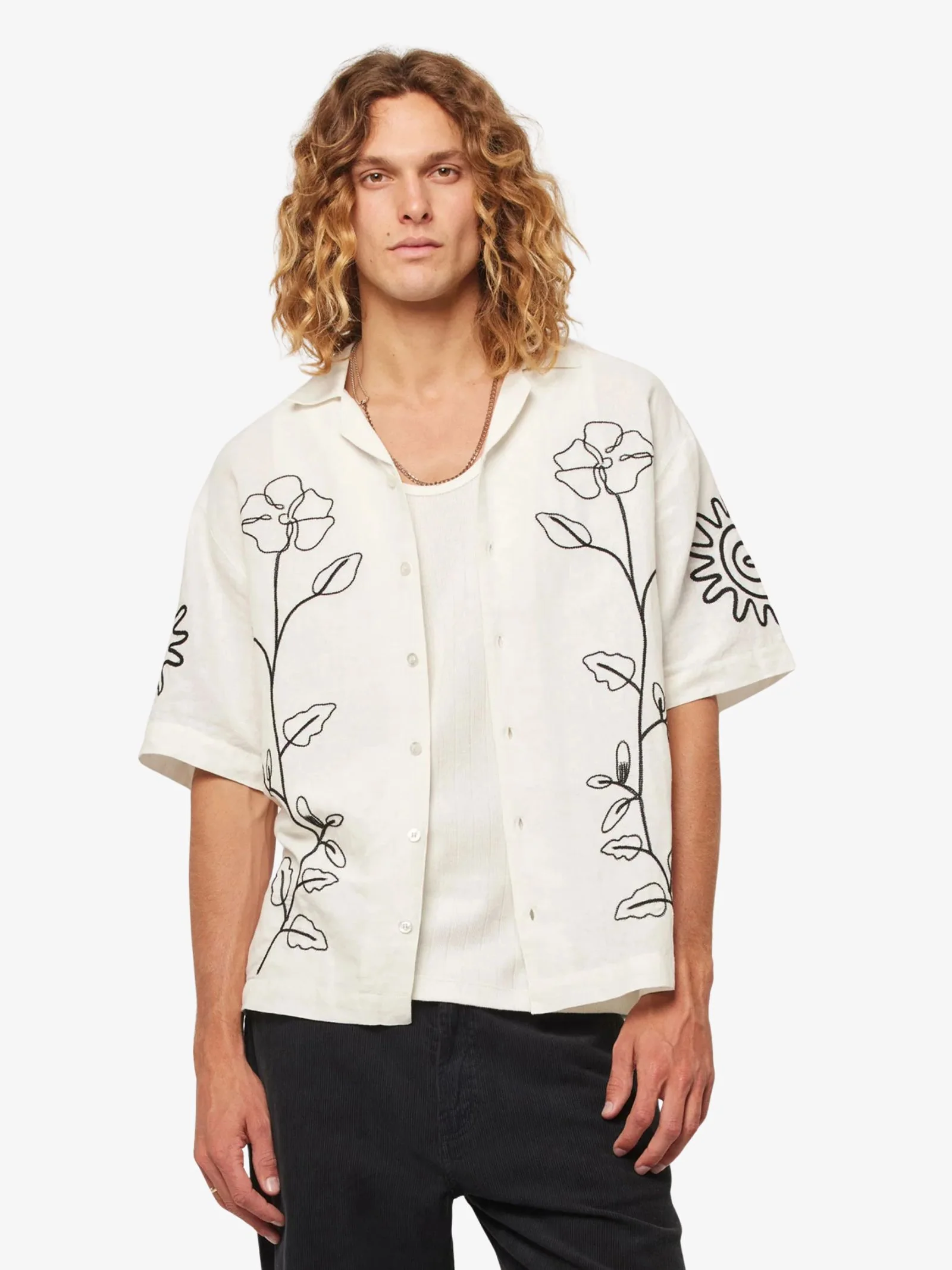 Suns Up Flower Bowler Shirt