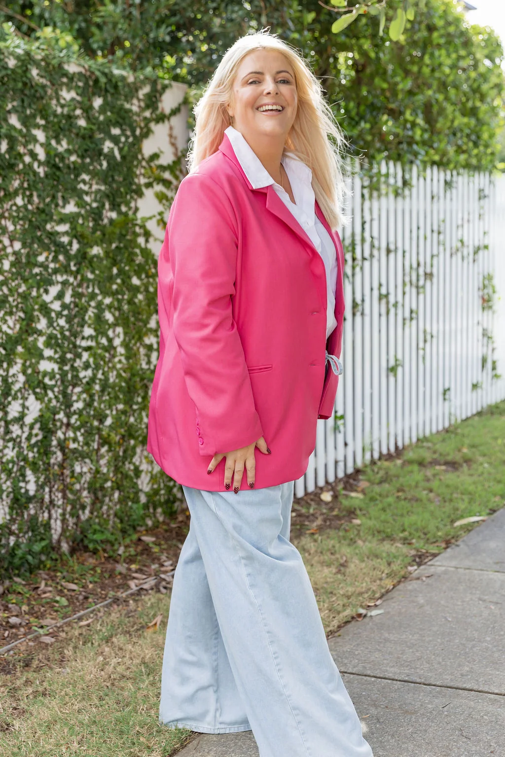 Celine Blazer in Fuchsia