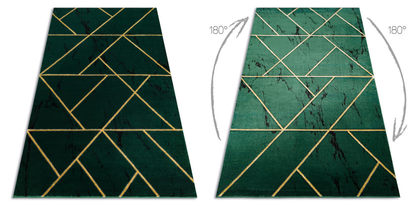 Dywan EMERALD ekskluzywny 1012 glamour, stylowy geometryczny, 80x150 cm