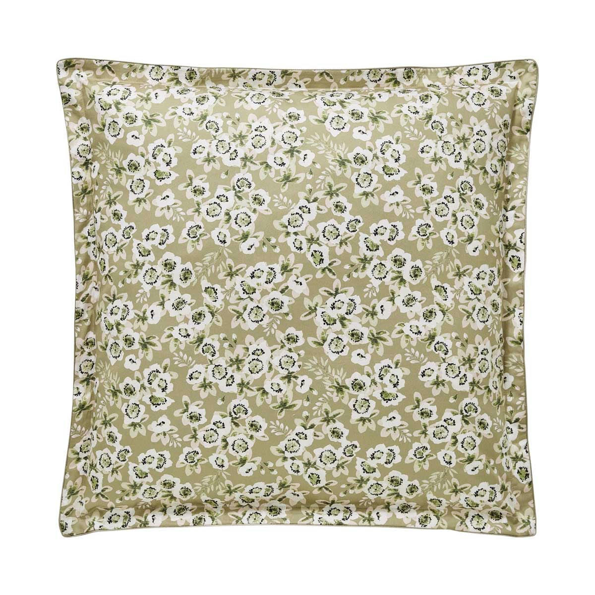 BLOSSOM - Taie d'oreiller en satin de coton bio beige 50x75
