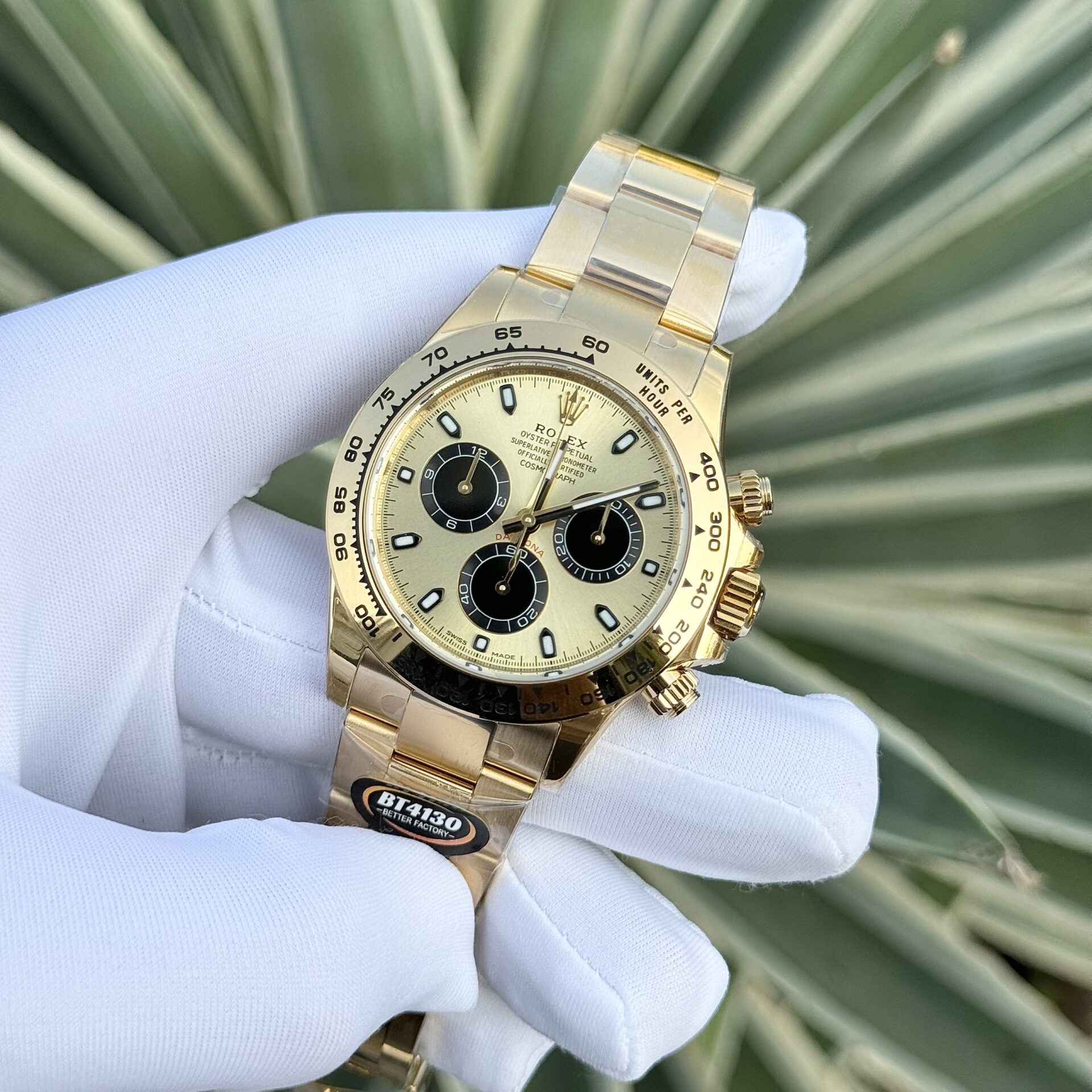 Rolex Daytona 116508 YG Plated Champagne Dial 40mm Oyster Super Clone