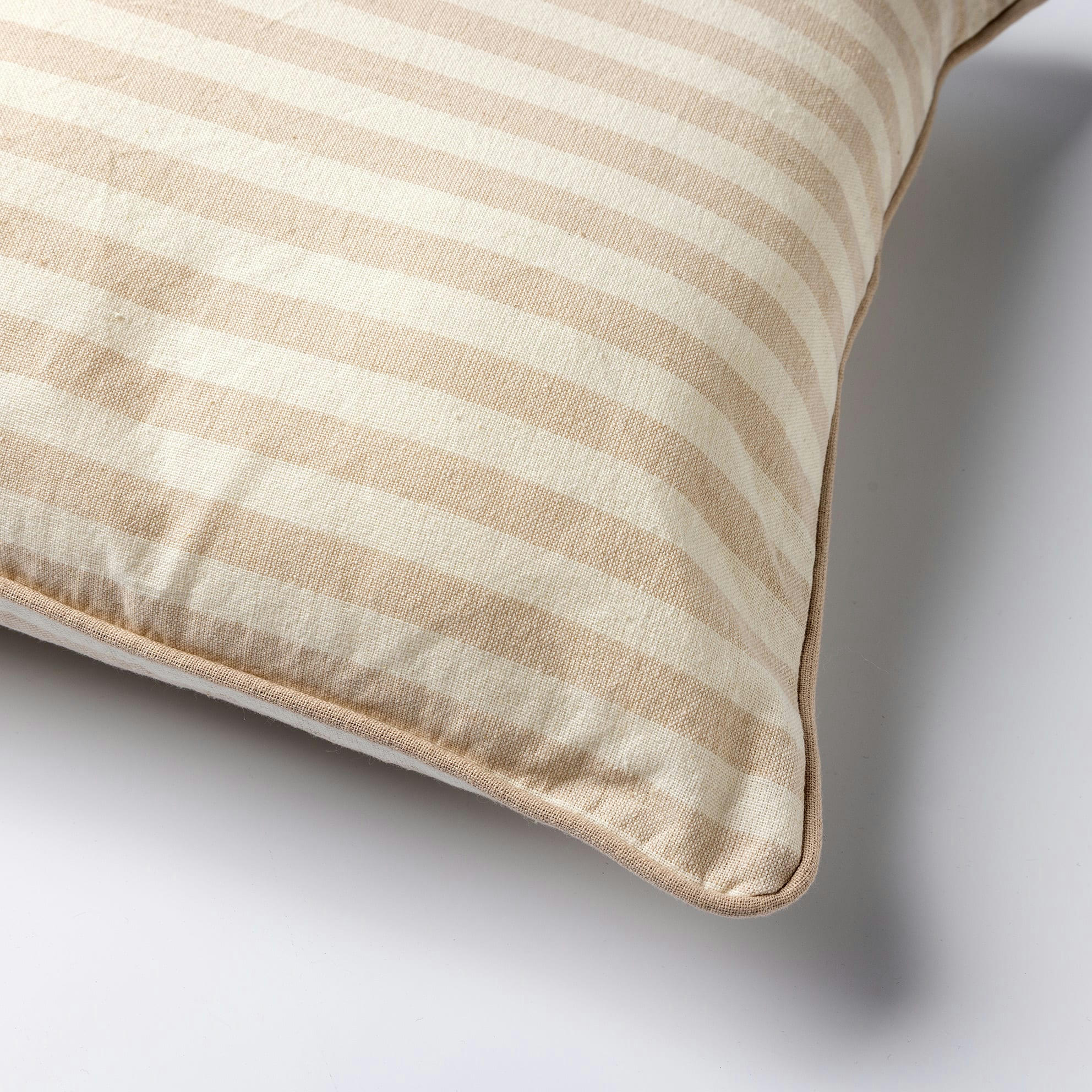 Cooper - Coussin - beige en coton et polyester 40x40 cm avec motif rayé