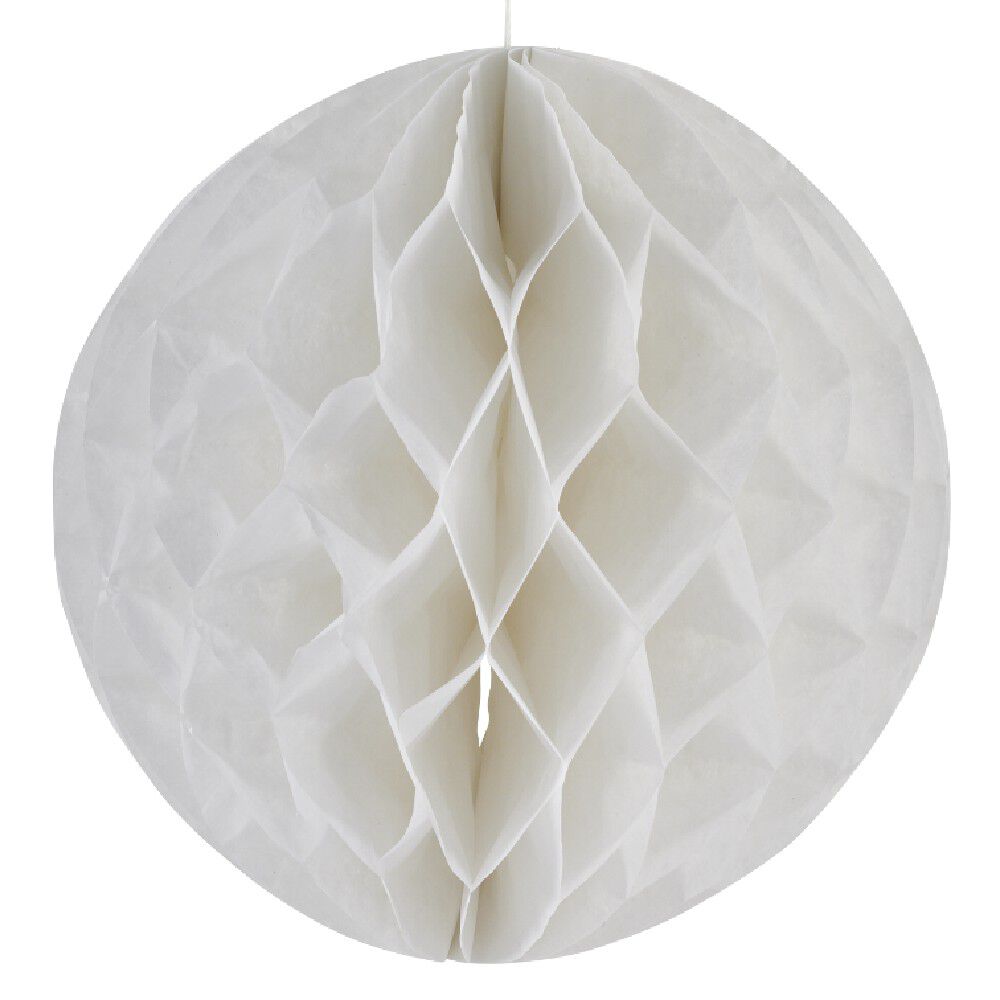 Suspension boule en papier blanc