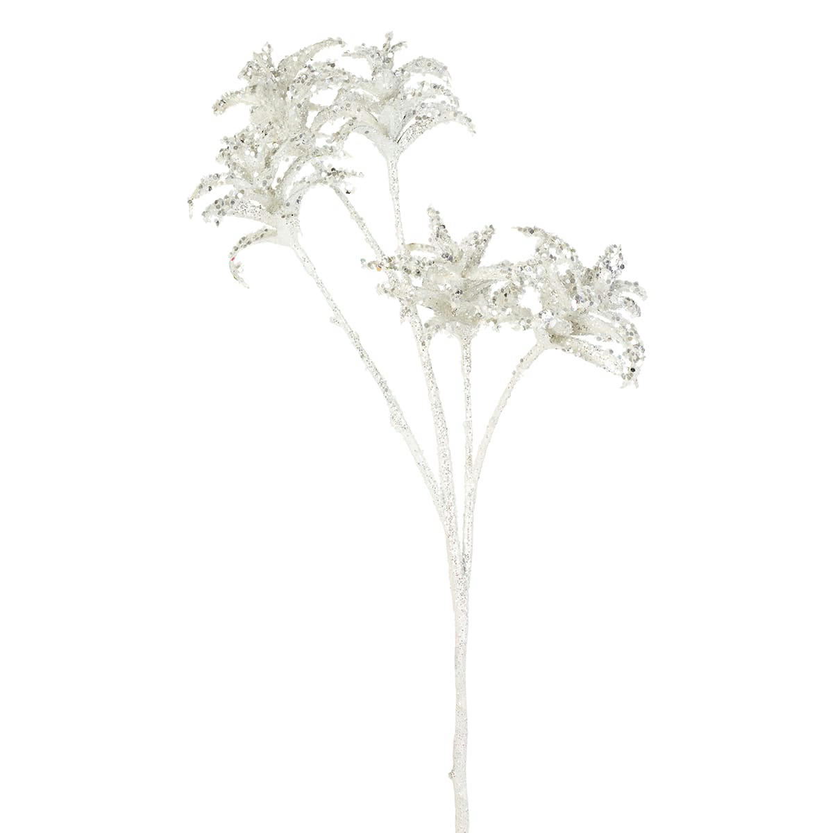 NOËL - Branche de feuilles de palmier azia pailletées noël h50