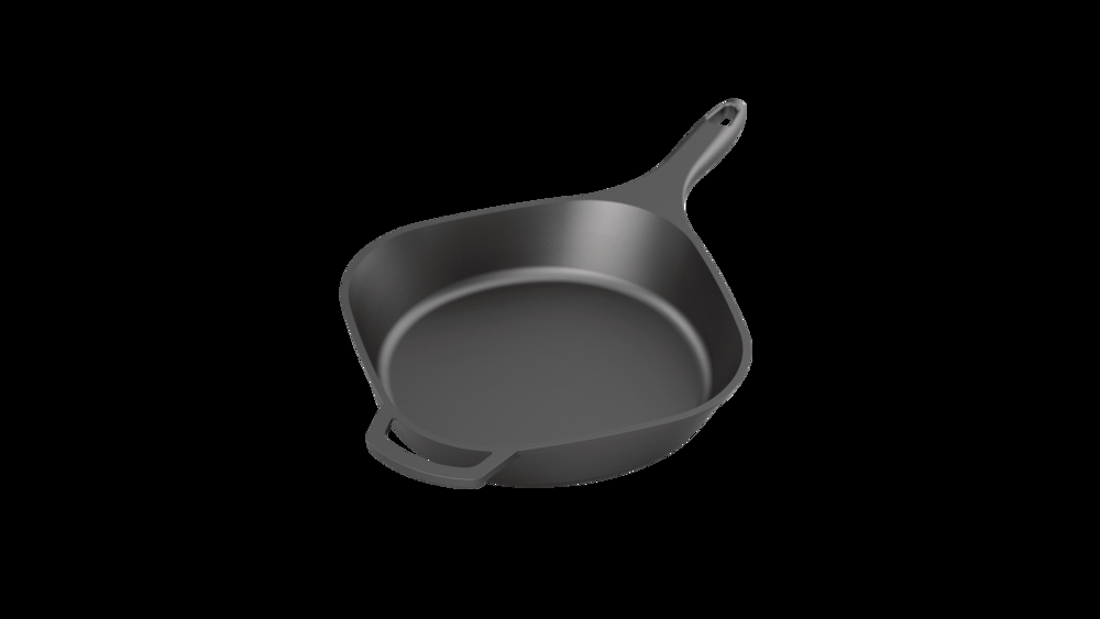 PADERNO Pre-Seasoned Smooth Release Cast Iron Skillet, Oven Safe, Black