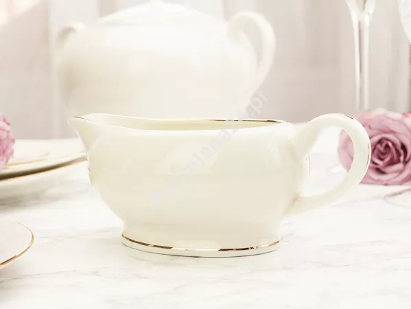 Serwis obiadowo - herbaciany na 12 osób (105 el.) Bogucice - Lolita Cream Gold 1258
