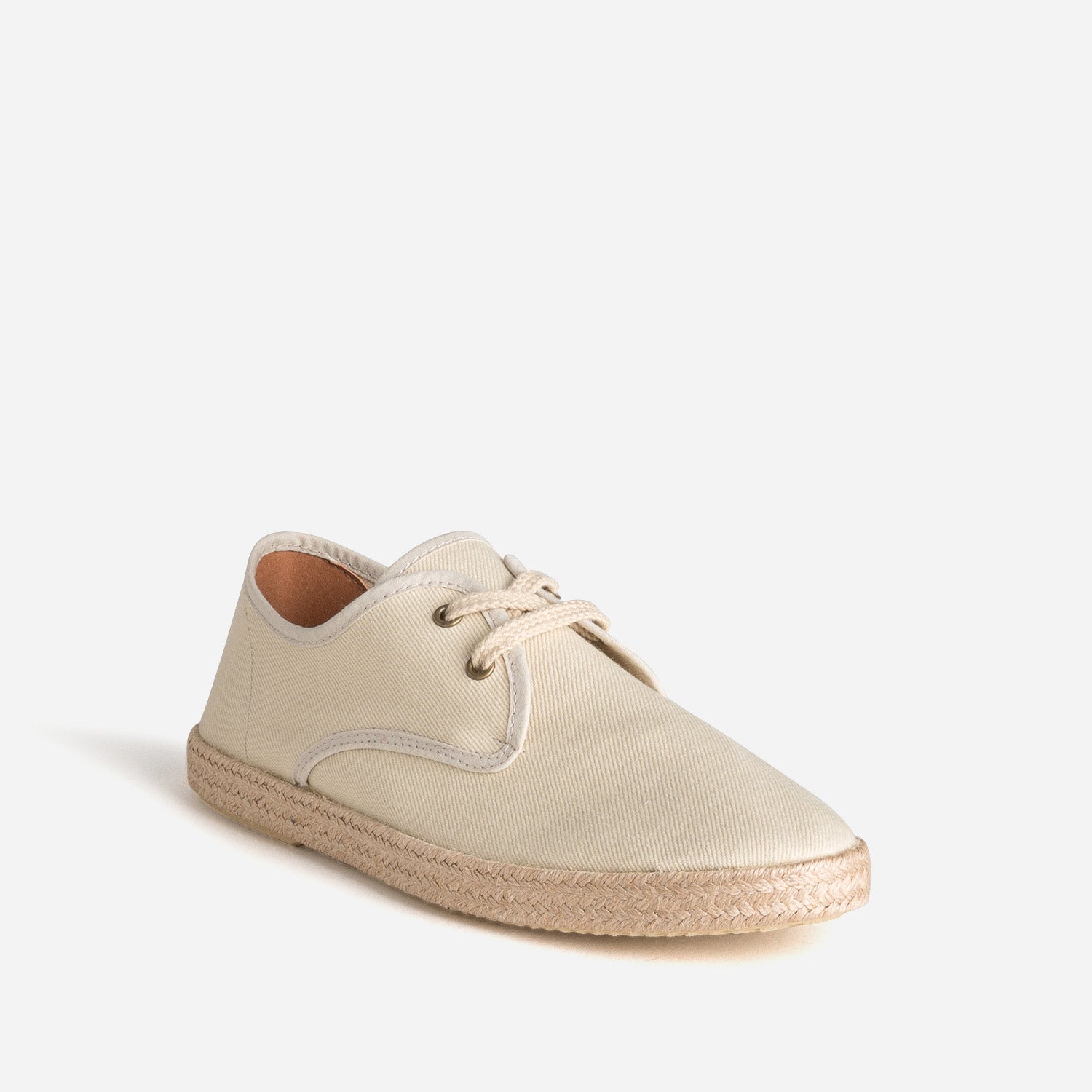 Tennis beige textile semelle corde
