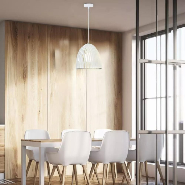 Lampa wisząca biała VT-7255 1xE27x60W wym: 100x25x25 cm V-TAC