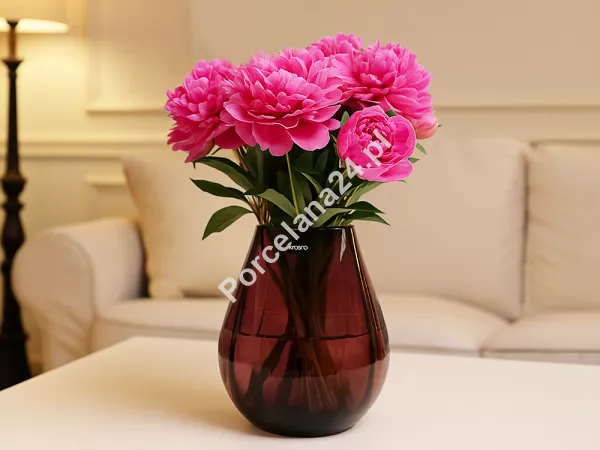 Wazon optyk pionowy 25,5 cm Krosno -Ametyst 44.WA-D085-0255