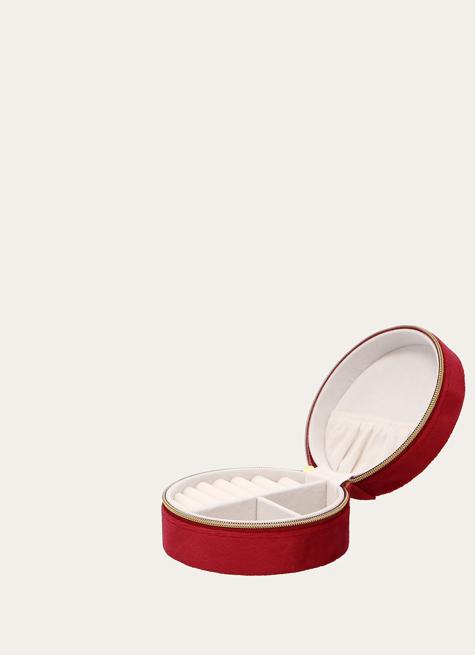 BOITE Â BIJOUX RONDE FRAMBOISE