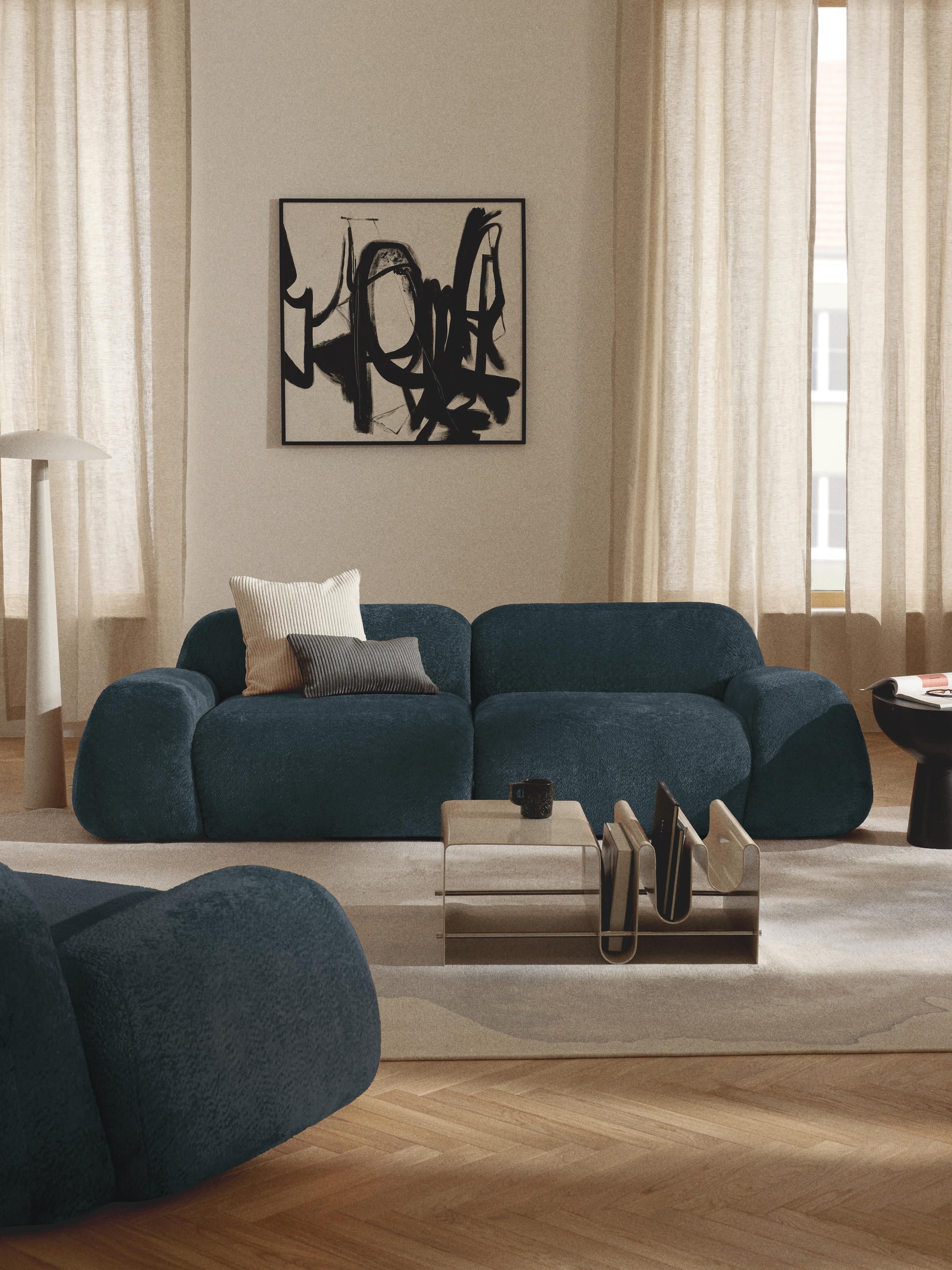 Modulares Sofa Wolke (3-Sitzer) aus Teddy-Bouclé