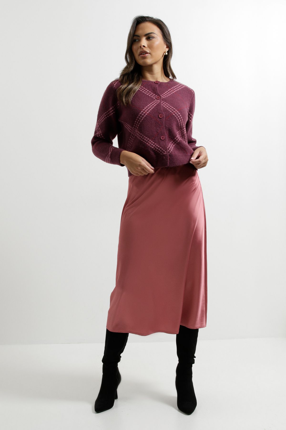 Dorothy Perkins Berry Argyle cardigan