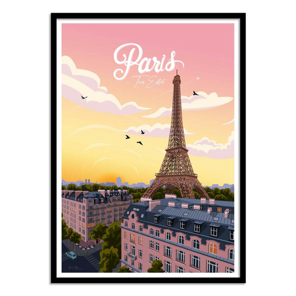 BENOÎT COLLET - PARIS TOUR EIFFEL - BENOIT COLLET - Affiche d'art 50 x 70 cm