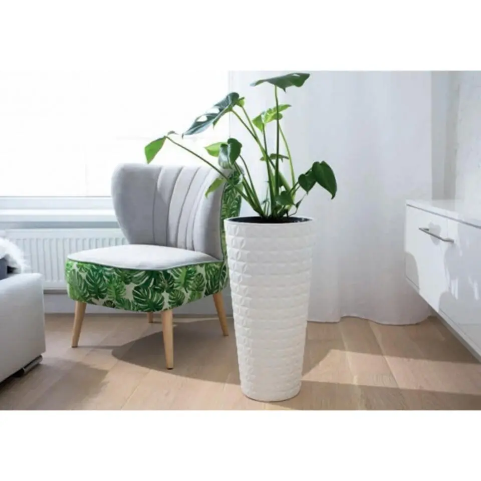 Form Plastic Plantenpot Diamond - kunststof - antraciet - 30 x 58
