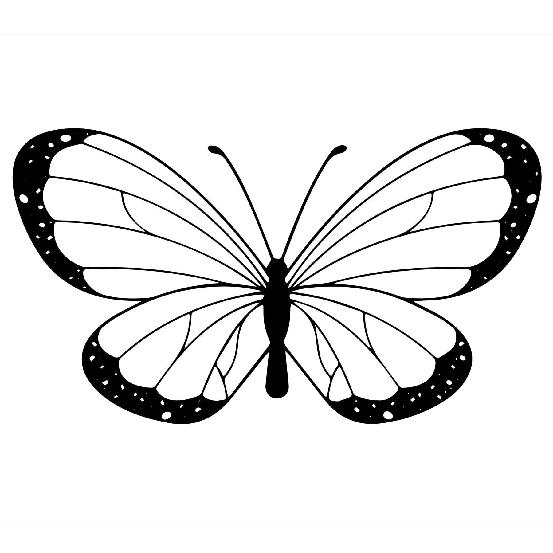 - Décoration murale papillon en métal noir 70x39 cm