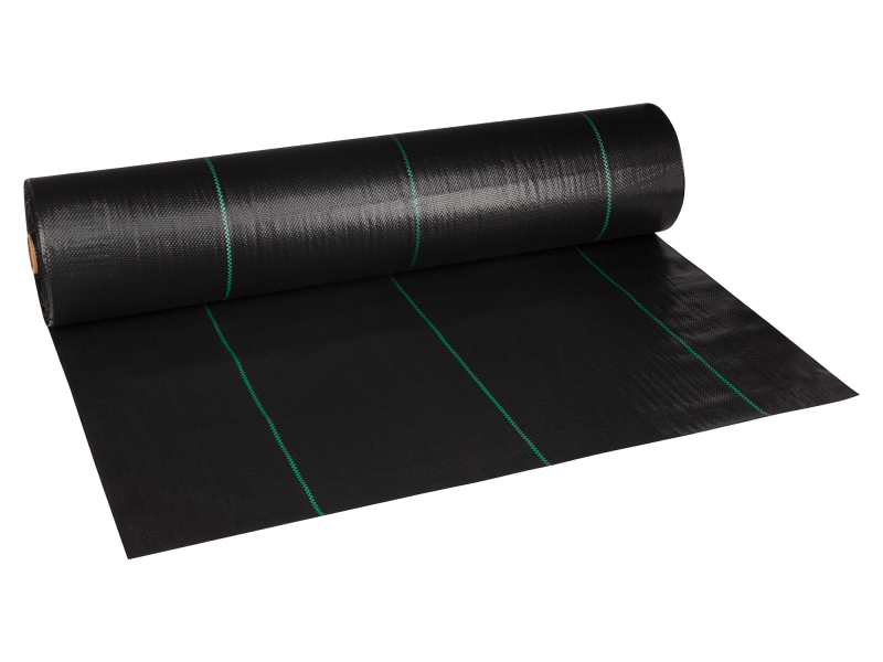 Agrowłóknina ogrodowa czarna 1.1x50m 90g/m² mata na chwasty x50 kotwy