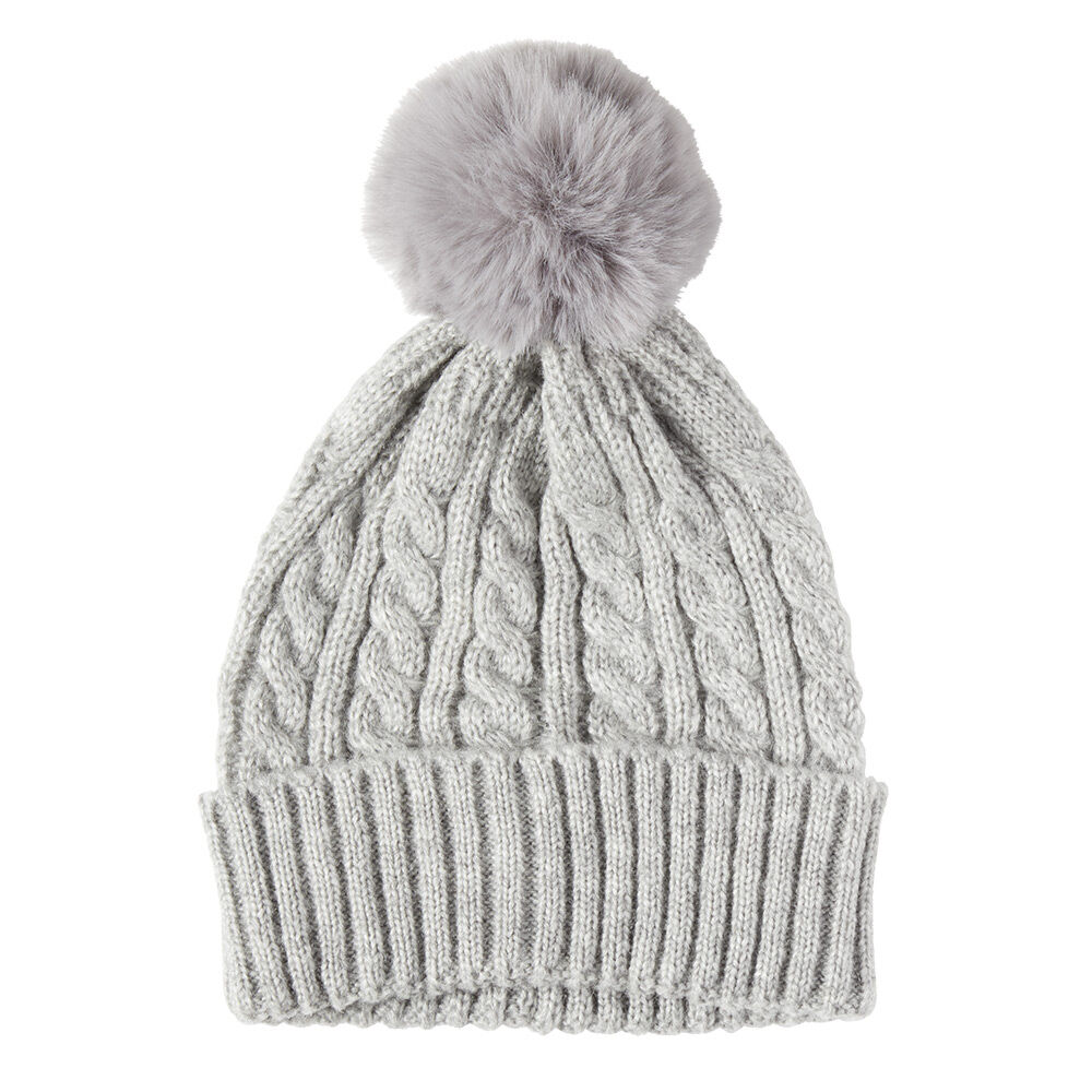 Bonnet à pompon laine Mohair