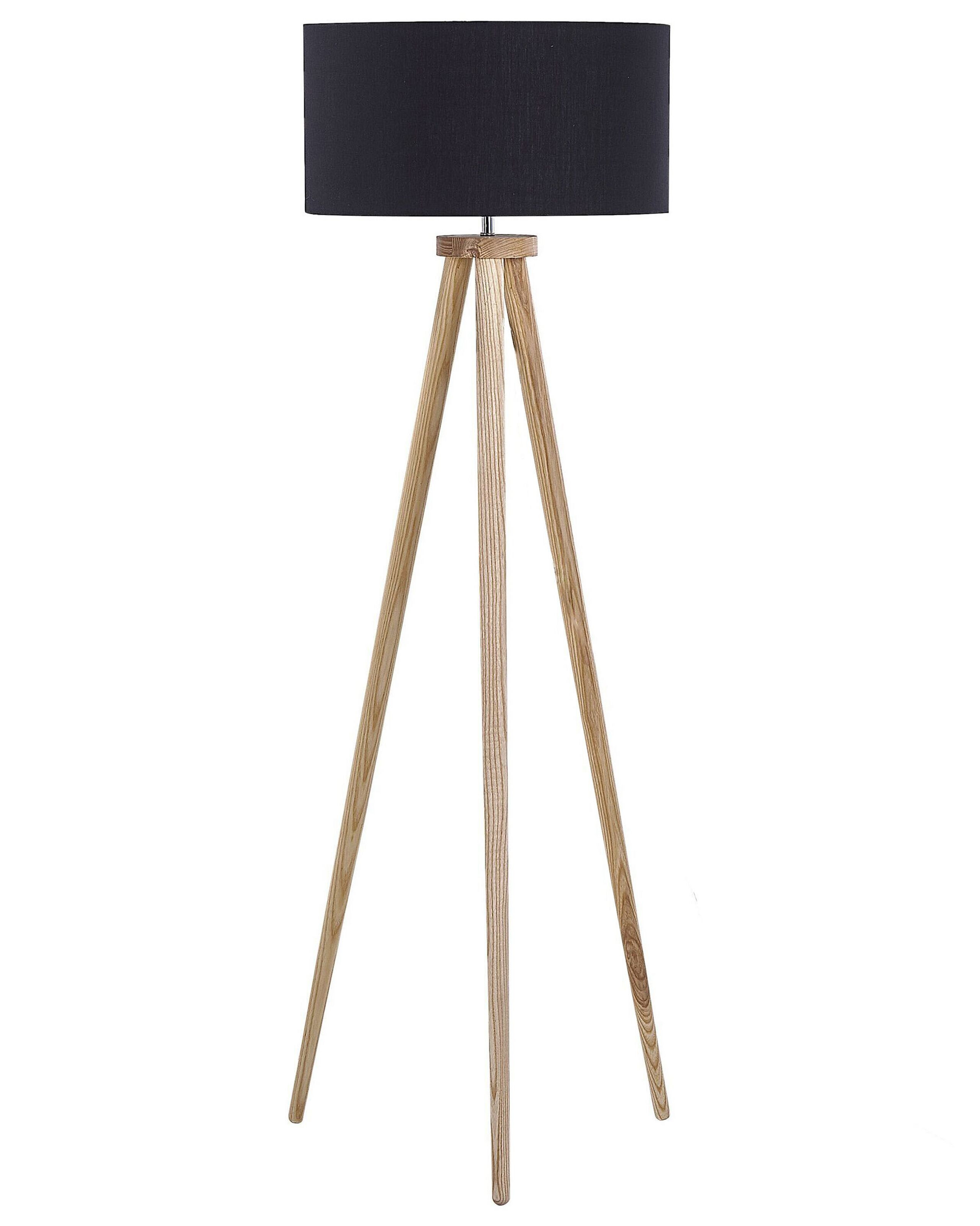 Lampa stojąca podłogowa metalowa czarna