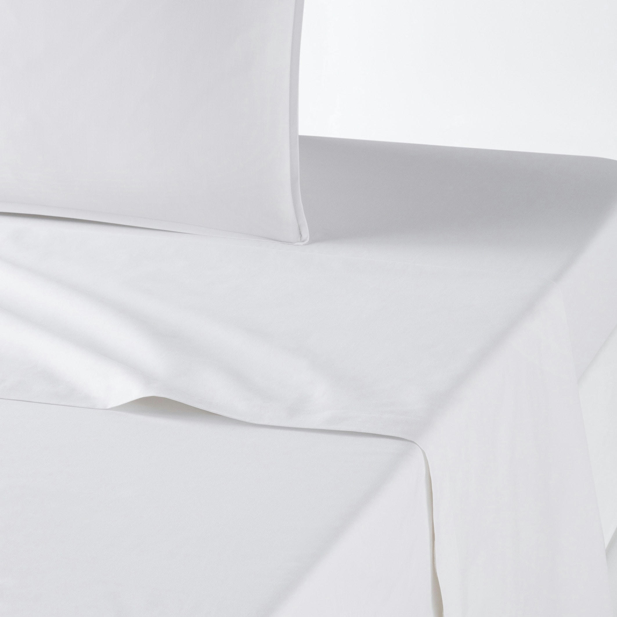 Drap plat uni en percale de coton bio Scenario