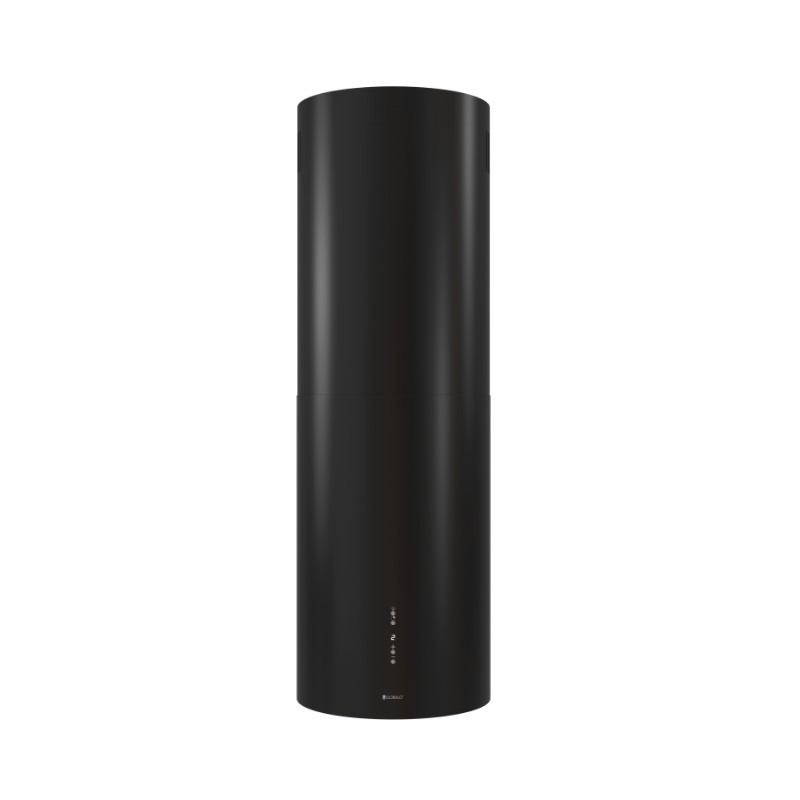Okap wyspowy GLOBALO CYLINDRO ISOLA 39.7 black 39cm 742 m3/h