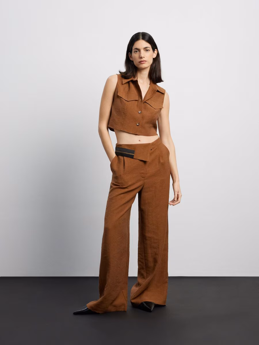 Trousers With Decorative Waistband