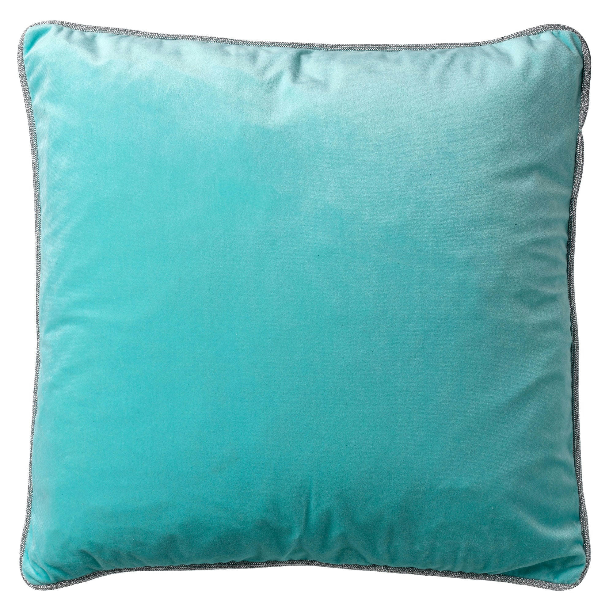 FINN - Coussin - bleu en velours 45x45 cm uni