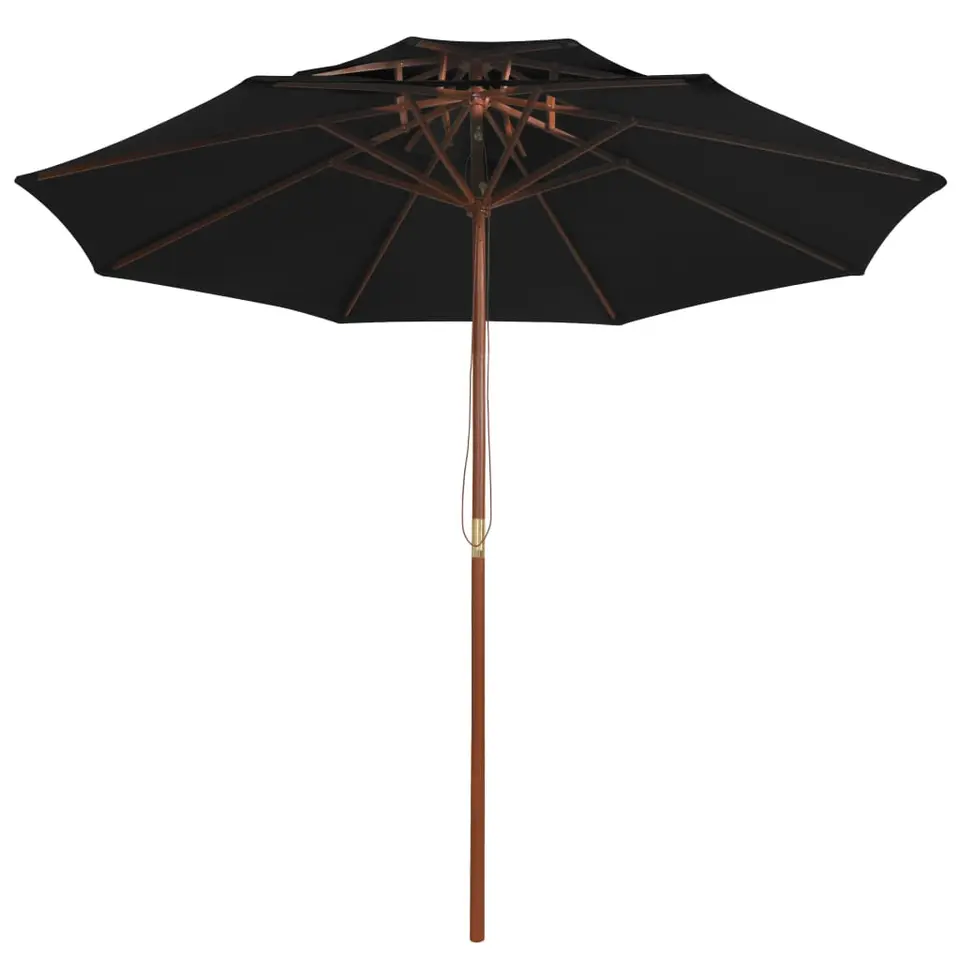 vidaXL - Dubbeldeksparasol - Zwart