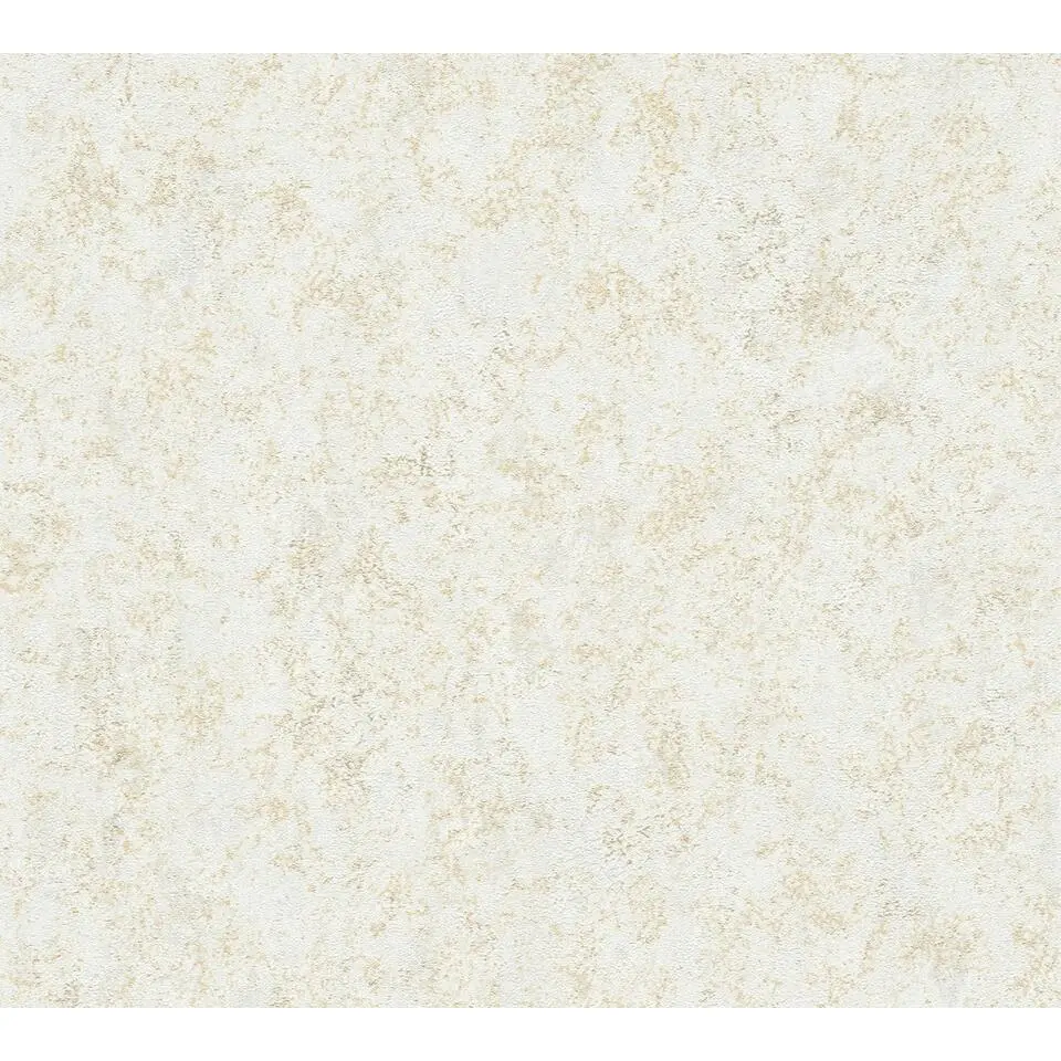 Livingwalls behang effen goud, lichtgrijs en wit - 53 cm x 10.05 m