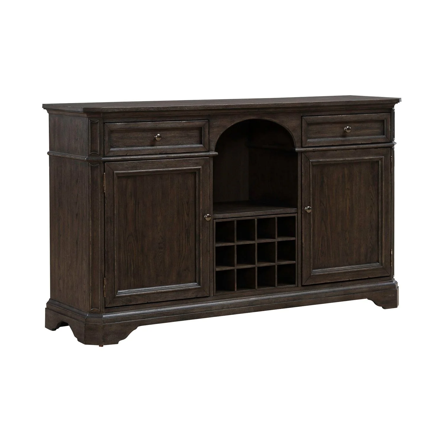 Liberty Furniture Grant Park Wine Buffet for Dining Room Storage - Width 64 x Depth 18 x Height 38
