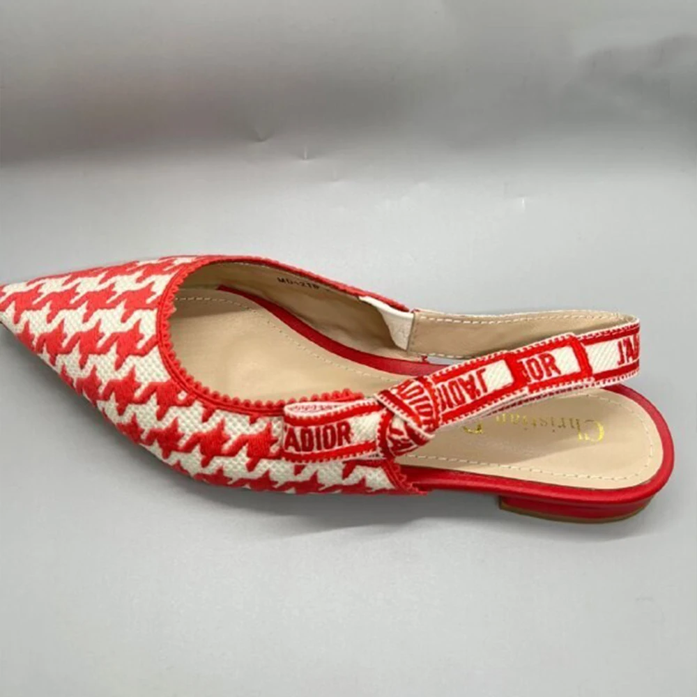 Dior Cotton Houndstooth J'Adior Slingback Heel