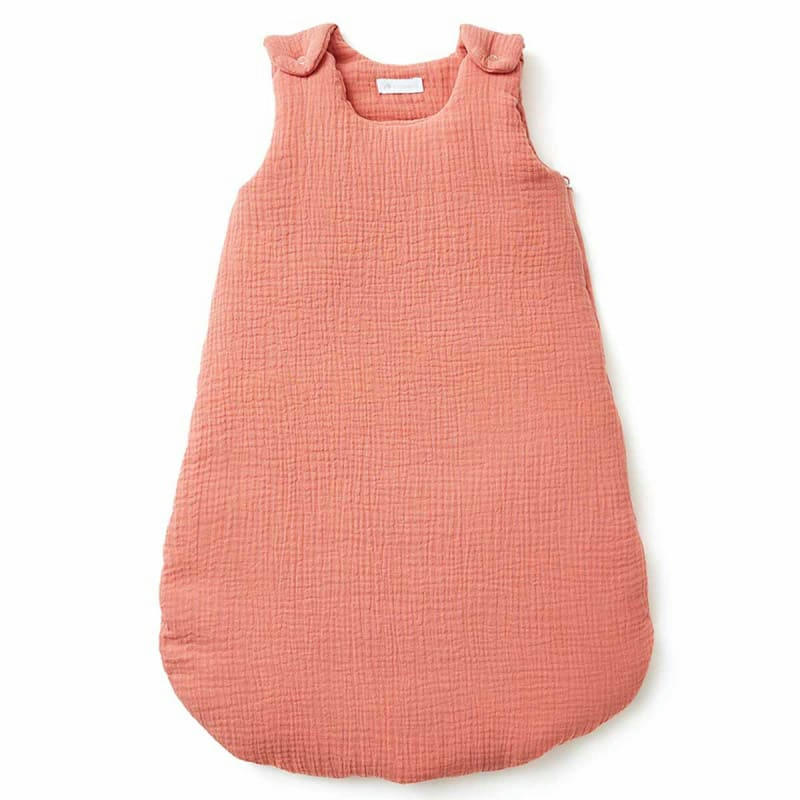 - Gigoteuse bébé en gaze de coton marsala (0-6 mois)