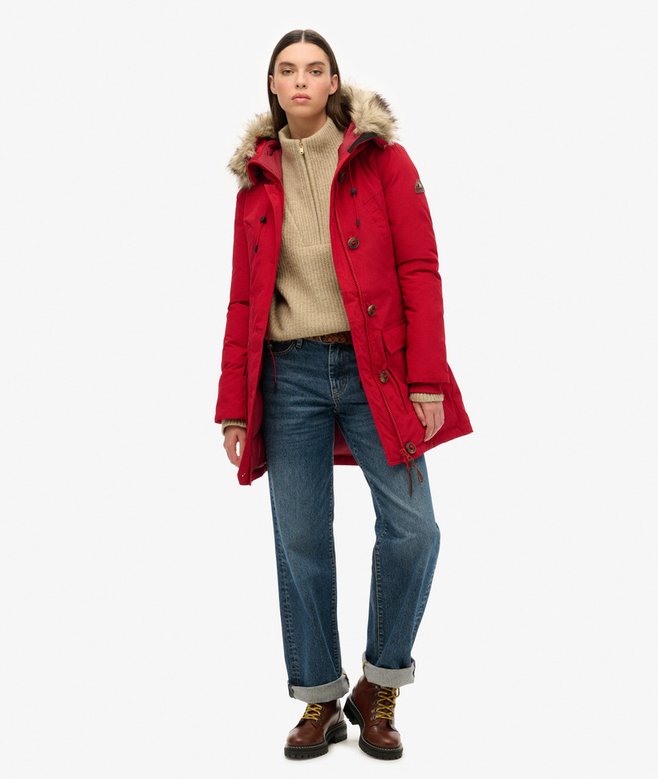Hooded Faux Fur Down Parka Coat