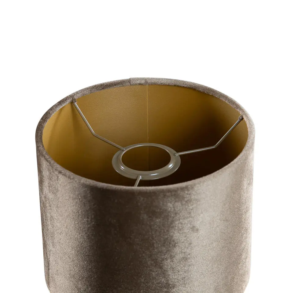 Qazqa rond cilinder velours bronskleurig