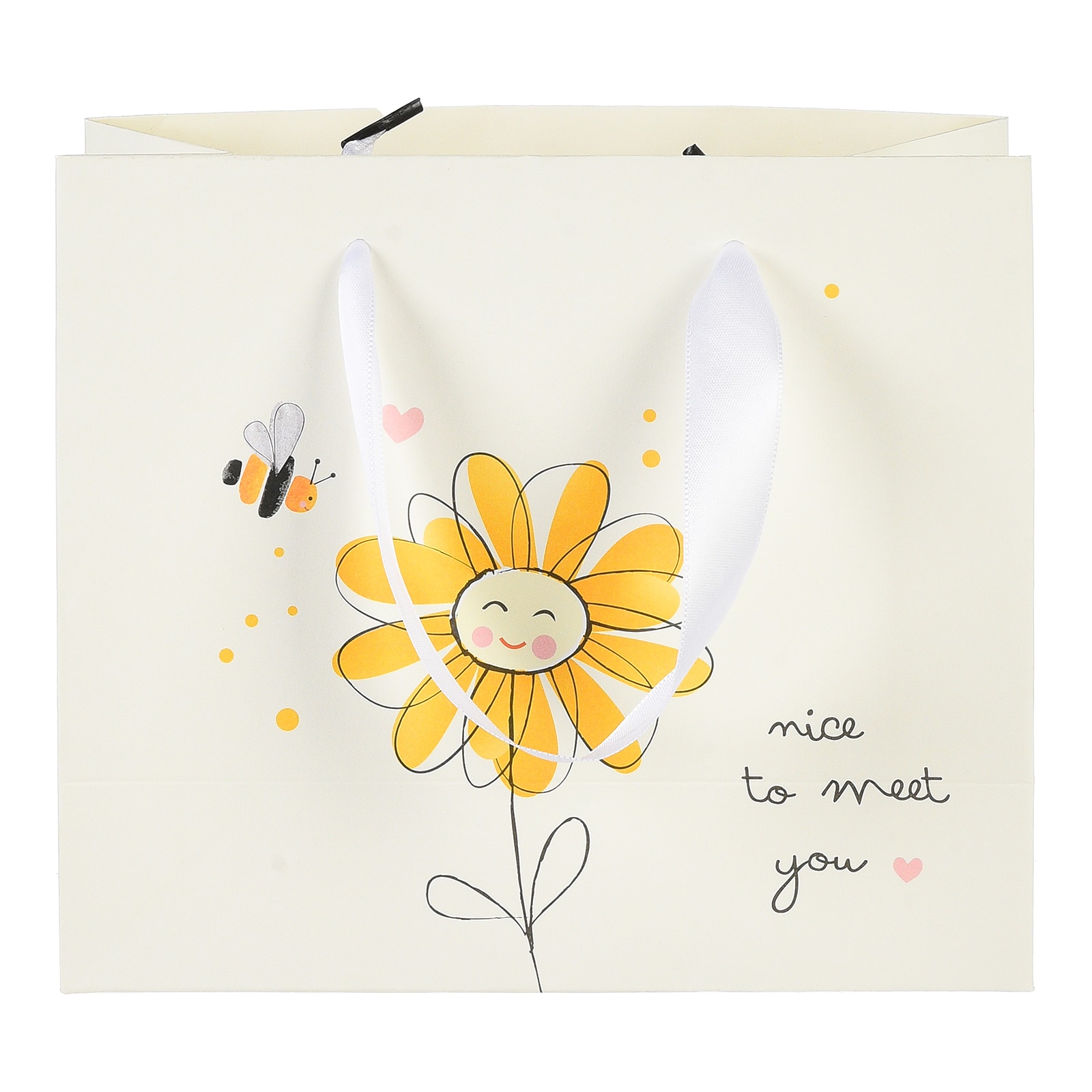 Geschenktüte Bee Creme,B 210 x H 180 x T 90 mm