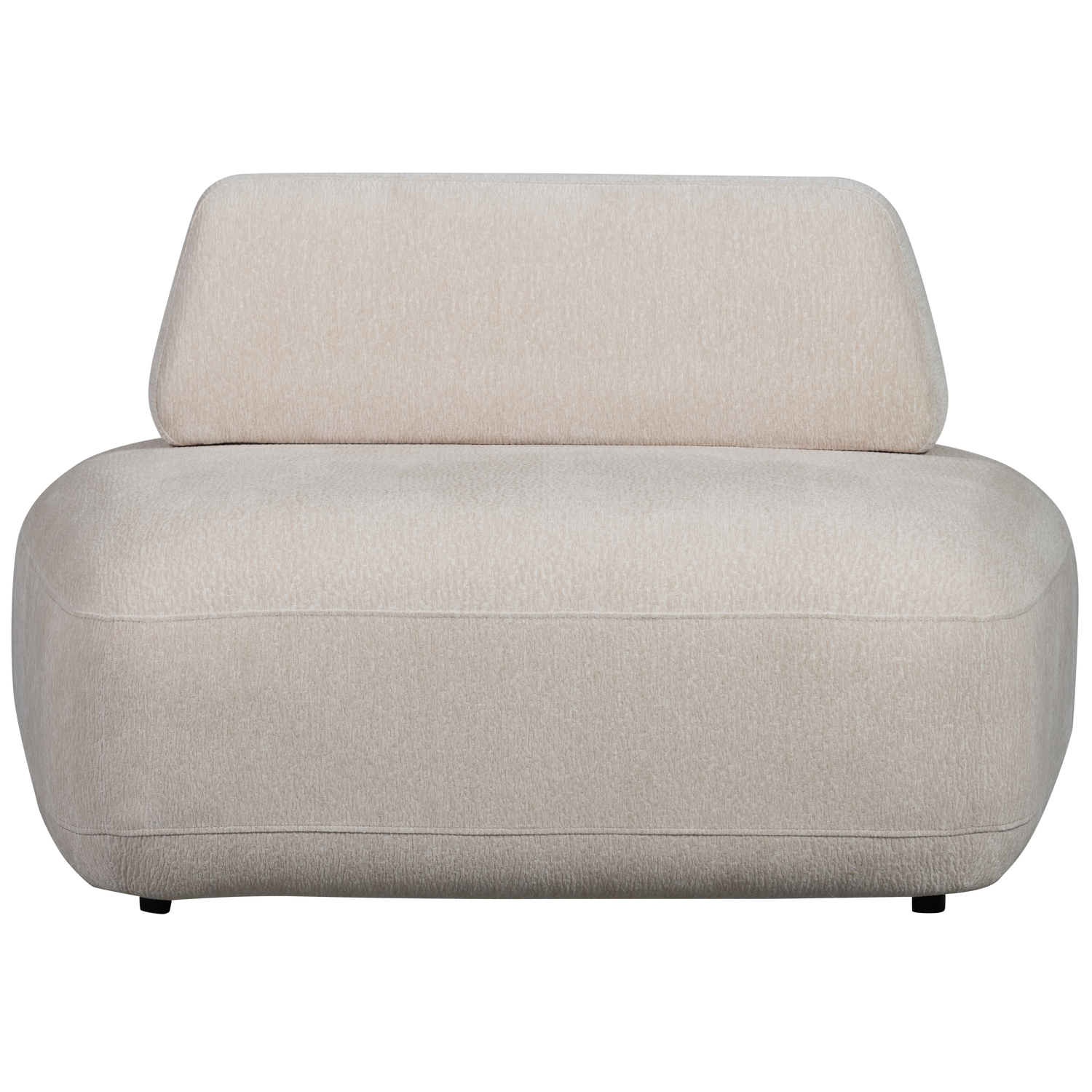 WOOOD fauteuil met verplaatsbare rugleuning Sterck - Polyester - Zand - 118x102x41